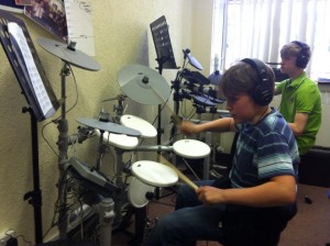 Photo from Our Thursday night drum lessons with Steve Oakden